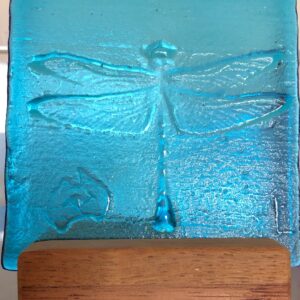 Glass Dragonfly Candle Holder